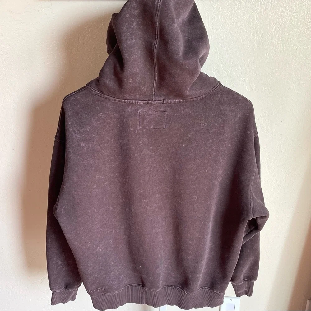 NINTH HALL Women’s Boxy Dark Brown Hoodie Size Small - Picture 3 of 9